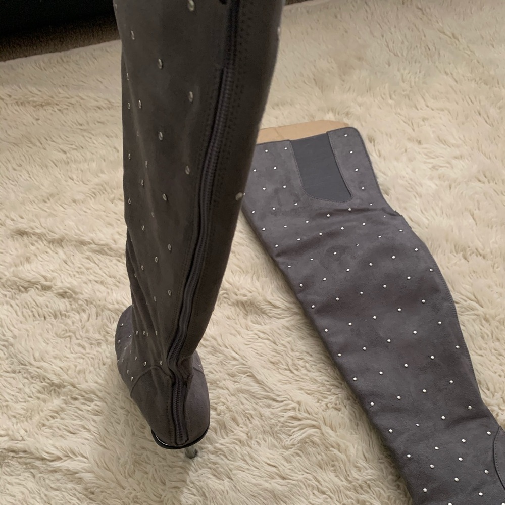 Gray boots